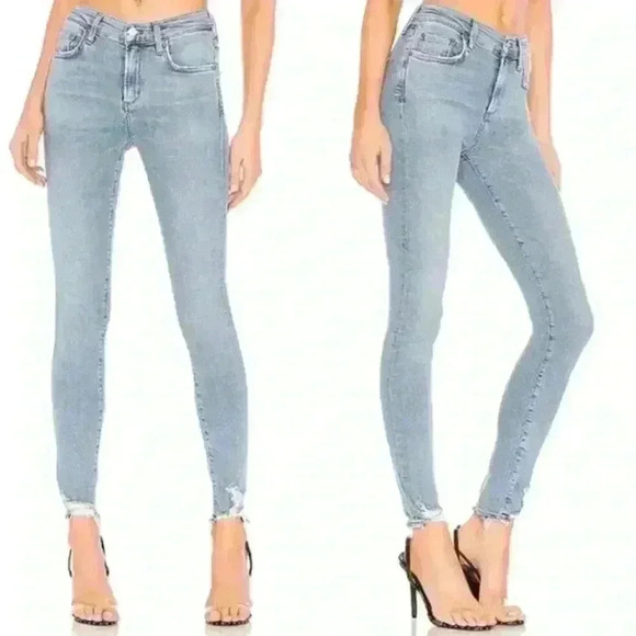 𝅺agolde Sophie High Rise Skinny Crop Jeans Color Scheme Size 25 - Picture 1 of 9